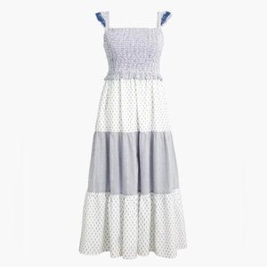 J. Crew Blue and White Dress